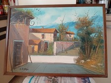 Quadro olio tela autore a - su,