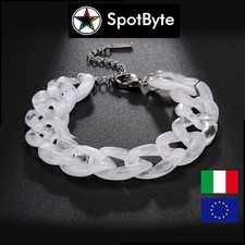 Bracciale Uomo Catena Bianca