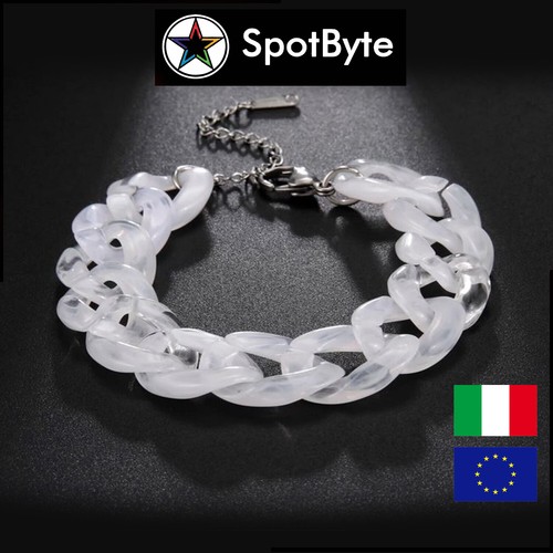 Bracciale uomo catena bianca - uomo,