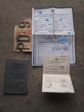 TARGA LIBRETTO ORIGINALE LAMBRETTA 125 SPECIAL INNOCENTI 1967 RADIATA