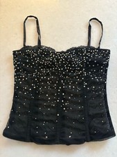 Bustier Dolce & Gabbana in Tulle Trasparente con Ricami di Cristalli Swarovski
