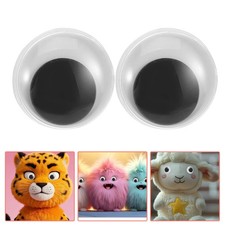  50 occhi di sicurezza in plastica: occhi realistici mobili da 18 mm per