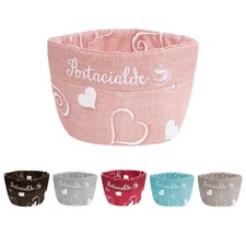 Portacialde Contenitore Tessuto Centrotavola Cucina Cialda Caffè Zucchero Cuore