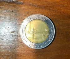 rara moneta da 500 lire del 1987 Rep. Italiana (Testa Grande con firma piccola)