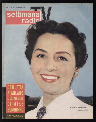 Settimana radio 1958 - radio, tv