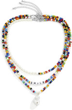 Collana perline colorate - di,
