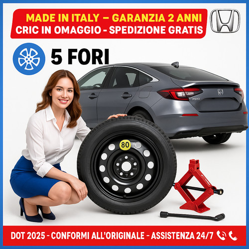 Kit ruotino scorta honda - ruotino,