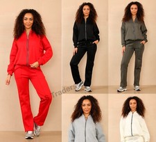 Set loungewear donna 2 pezzi donna zip top bomber tuta pantaloni larghi abbigliamento tute