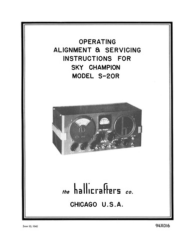 Hallicrafters 20r s20r sky - hallicrafters,