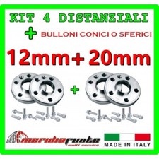KIT 4 DISTANZIALI PER SMART FORTWO 2 451 2007 - 2013 PROMEX ITALY 12 mm + 20mm S