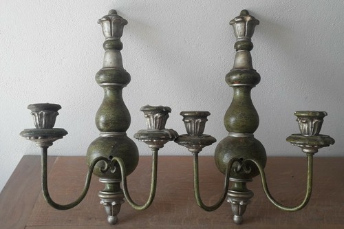Coppia appliques portacandela - appliques,