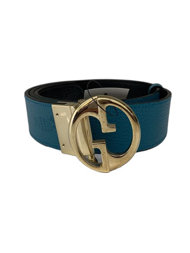 Gucci cintura pelle blu - in,