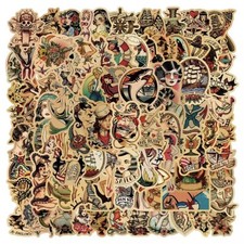 100 adesivi vintage anni 80 90