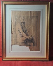 Disegno Antico.Disegno primi del '900,copia da Raffaello;cm 22x31;cornice 35x45