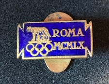 DISTINTIVO UFFICIALE CONI OLIMPIADI DI ROMA 1960 PIN SPILLA BADGE
