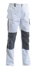 Pantaloni da lavoro cotone/poliestere bianchi mod. imbianchino DPI 1a categoria