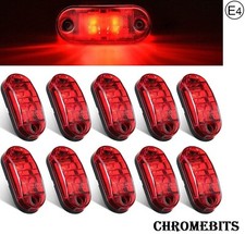 Red 12v 2 LED Side 10 Piece