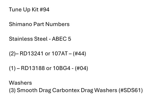 Kit messa punto 94 shimano - kit, #94