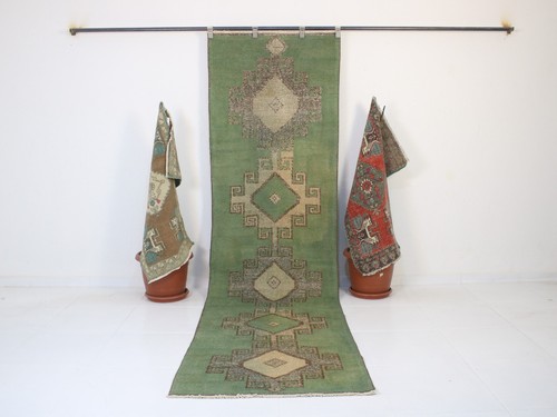 Tappeto lungo vintage - , verde