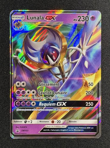 Carte pokémon lunala gx - pokémon,
