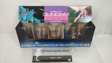 Bandai Gundam Glass set di 5 rari anni 80 Gundam x Suntory spedizione veloce
