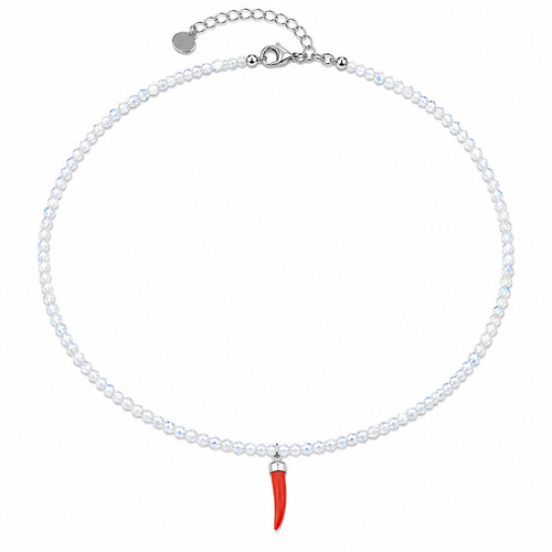 Collana con cristalli rocca - collana, di
