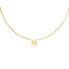 Collana Iniziale N Donna Oro