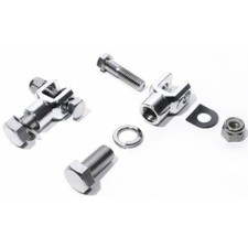 Coppia di Staffe Moto Pedanine Harley Universali Supporti Cromati da Paramotore