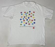 VINTAGE The Metropolitan Museum Of Art Grafica T-shirt uomo grande bianca