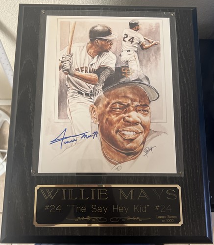 Willie mays firmato jsa 8x10 - mays,