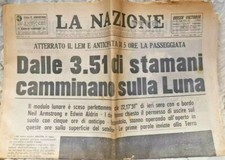 Quotidiano LA NAZIONE Originale + INSERTO Sbarco Luna 21 Luglio 1969 Apollo NASA