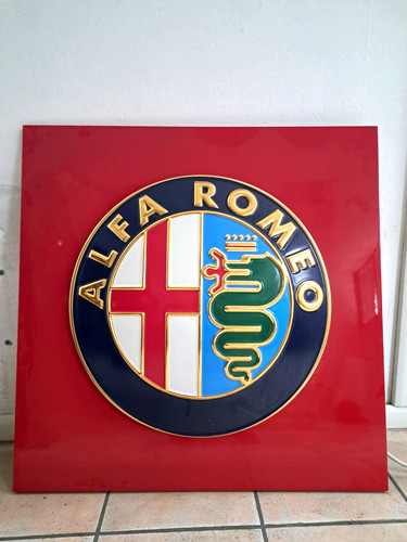 Insegna vintage alfa romeo su - vintage,