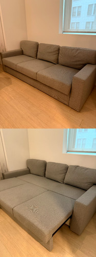 Ikea gray slightly - ikea, sofa