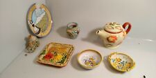 lotto blocco di ceramiche artistiche dipinte a mano  caltagirone deruta vintage