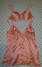 completo intimo Intimissimi canotta + reggiseno tgM tg3 salmone corallo lingerie