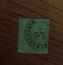 Francobollo Antichi Stati Iaiani SARDEGNA SECONDA EMISSIONE ANNULLO ALESSANDRIA