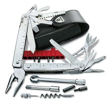 Victorinox - Pinza Swiss Tool x plus Ratchet 38 Funzioni Pelle - 3.0339.L