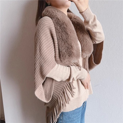 Poncho donna lavorato - a, maglia