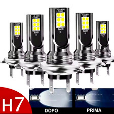 COPPIA LAMPADINE FARI H7 AUTO MOTO FULL LED 110W 6000K 12V CANBUS LUCE BIANCA