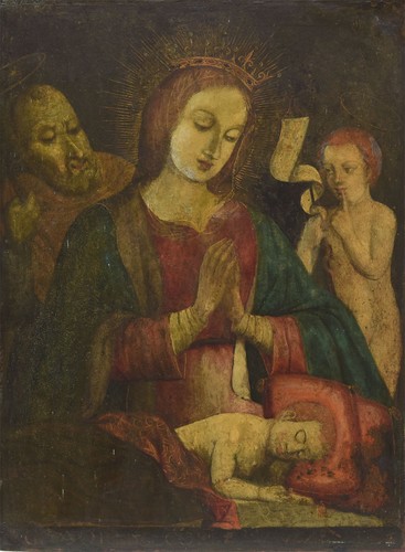 Sacra famiglia quadro antico - sacra,