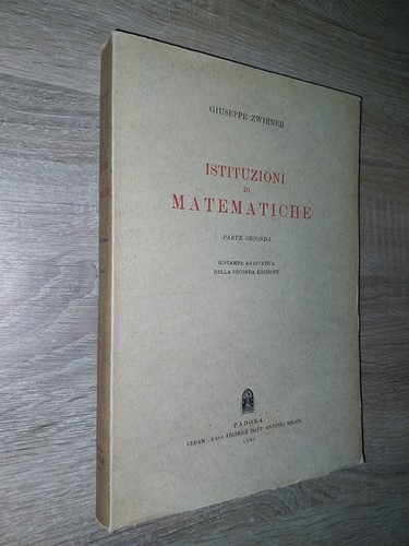 Zwirner istituzioni di - g.;,