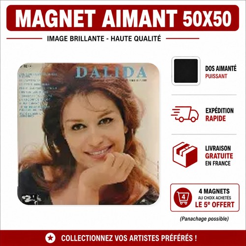 Magnet dalida 5x5 cm - magnet,
