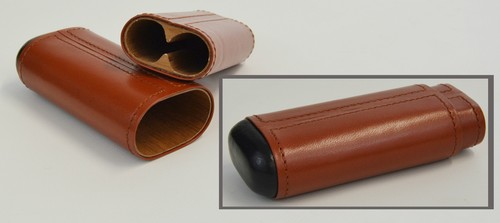 Astuccio pelle per sigari - pelle,