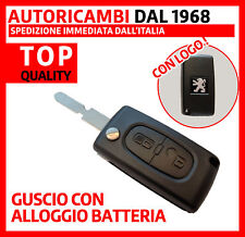 Cover guscio CHIAVE 2 Tasti Lama-406 con alloggio batteria per Citroen Peugeot