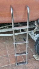 Scaletta ribaltabile 4 gradini in Acciaio Inox Barca Gommone Come Nuova
