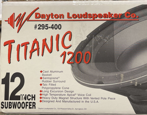 Dayton audio titanic 1200 - dayton,