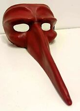 Scaramouche - Maschera veneziana naso lungo di carnevale in cartapesta 