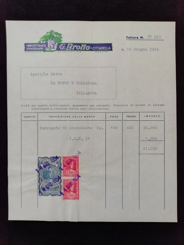 Fattura cittadella brotto - cittadella, g
