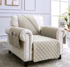 Copripoltrona Trapuntato Color Panna 1 Posto Double Face