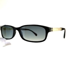 occhiali da sole CHANEL 3194 sunglasses rectangular black silver clear vintage